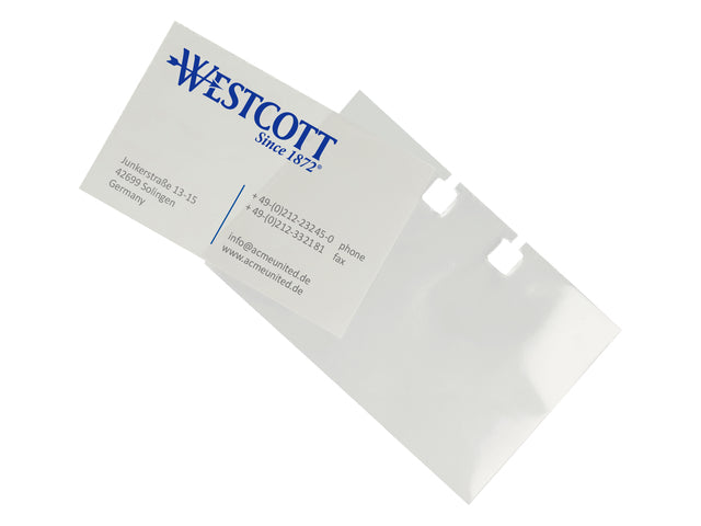 Hoezen Westcott tbv Rolodex AC-E744539 50stuks 10,2x1,6x6,8cm