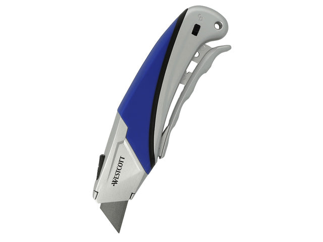 Snijmes Westcott Safety 18mm met tanggreep en blad vol automatisch intrekbaar