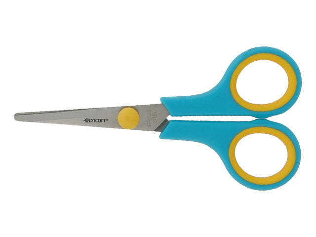 Scharenset Westcott Easy grip 3dlg 14/20,1/24,7cm turkoois/ meloengeel RVS