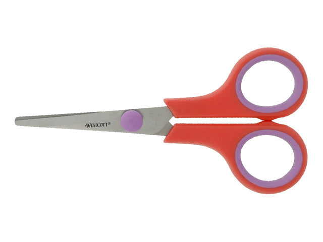 Scharenset Westcott Easy grip 3dlg 14/20/24,5cm koraal rood/ cassis RVS