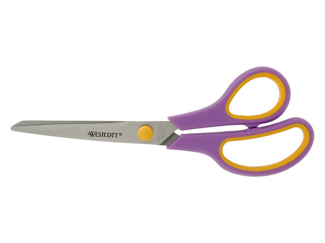 Scharenset Westcott Easygrip 3dlg 20cm ass. kleur RVS ( cassis, turquoise en koraal rood)