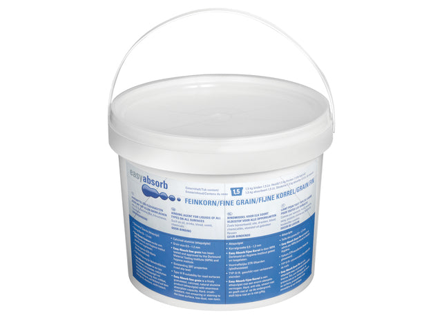 Bindmiddel Easy Absorb fijne korrel, voor alle soorten vloei- stoffen/oppervlakken 1,5 liter
