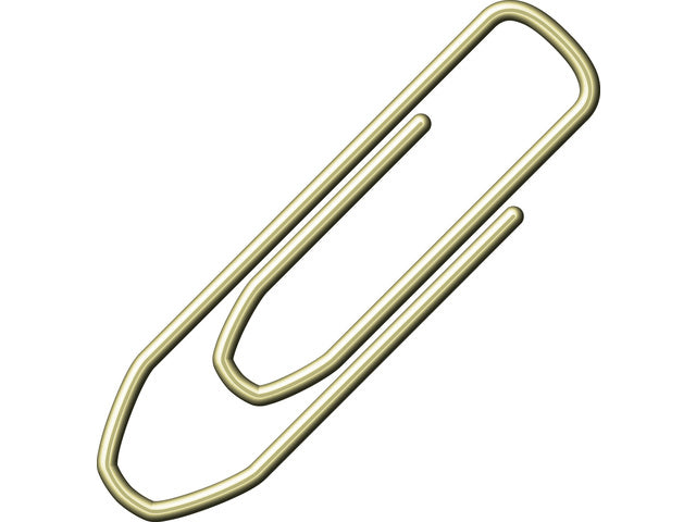 Paperclips Alco 26mm rechthoekig messing doos a 125 stuks