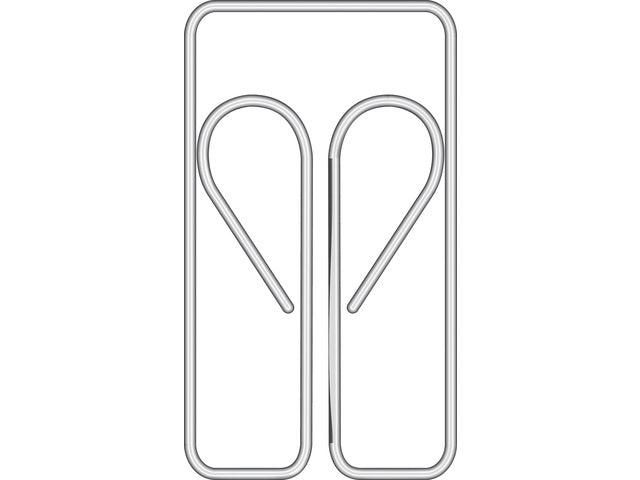 Paperclips Alco 22mm uilvorm doos 100 stuks