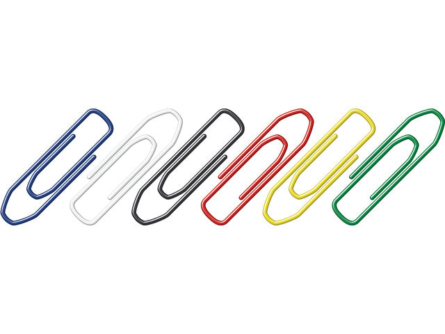 Paperclips Alco 26mm rechthoekig 500 stuks in doos assorti