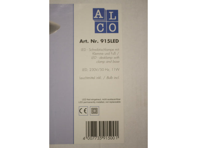 Bureaulamp Alco LED zwart/antraciet 10 Watt 230 volt