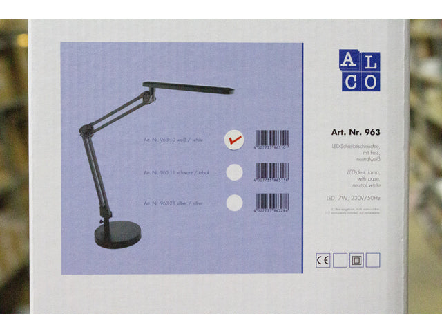 Bureaulamp Alco wit LED 230V 7w 44cm