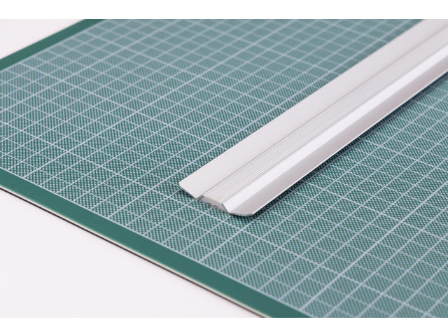 Liniaal Aristo 30cm aluminium met rubberen binnenpoot