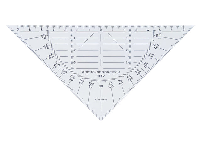 Geodriehoek Aristo 14 cm flexibel onbreekbaar