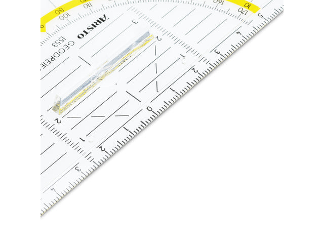 Geodriehoek Aristo 14 cm met greep