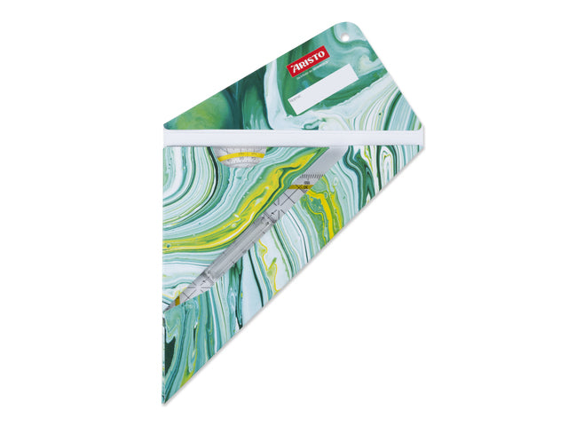 Geocoverset Aristo 3in1 Mystic groen, 1 geocover, 1 geodriehoek, 1 tekendriehoek