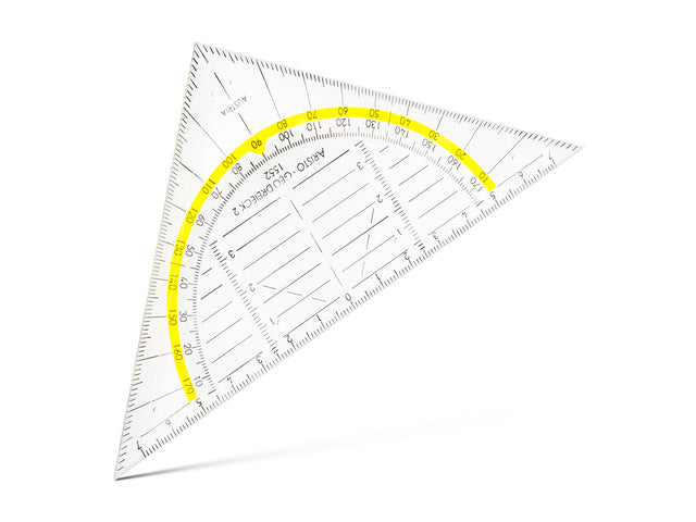 Geocoverset Aristo 3in1 Wit&amp;Grijs, 1 geocover, 1 geodriehoek en 1 tekendriehoek