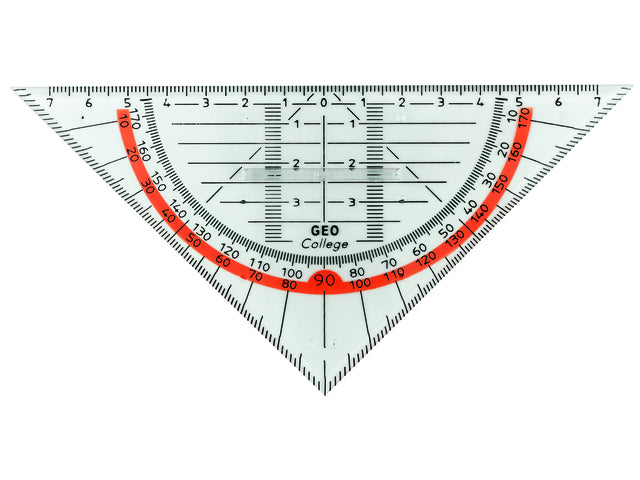 Geodriehoek Aristo 14 cm met greep