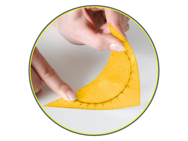 Geodriehoek Aristo GEOflex 14cm flexibel neonkleuren