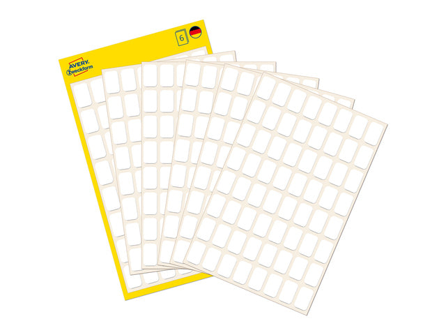 Etiket Zweckform 13x8mm met blister a 384 etiketjes