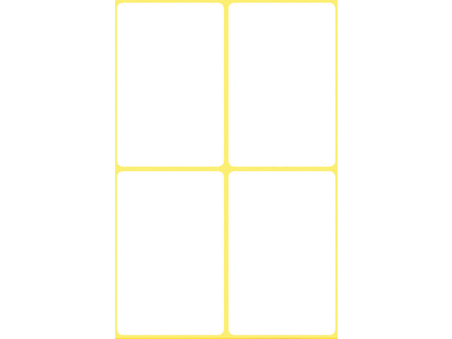 Etiket Zweckform 54x35mm met blister a 24 etiketjes