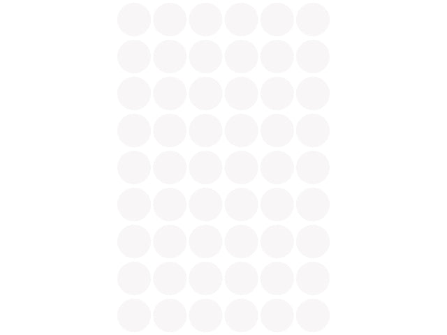 etiket Zweckform 12mm rond 5 vel a 54 etiketjes wit
