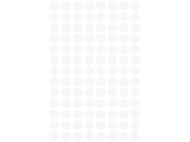 etiket Zweckform 8mm rond 4 vel a 104 etiketjes wit