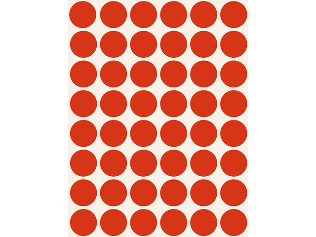 etiket Zweckform 18mm rond blister 22 vel a 48 etiketjes rood