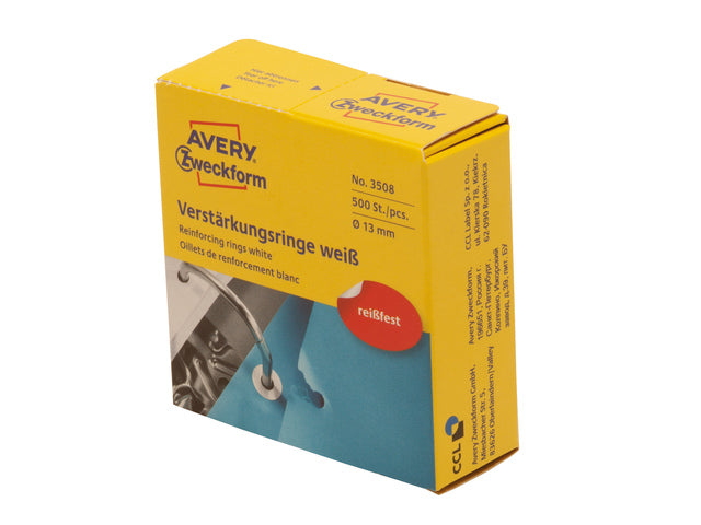 versterkingsringen Zweckform 13mm 500 stuks wit