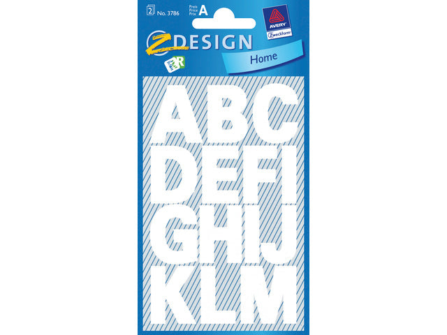 letteretiket Z-design Homepakket a 2 vel watervast wit