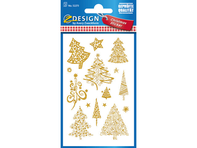 Etiket Z-design Kerstkerstbomen - 2 vel