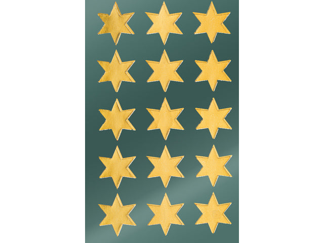 Etiket Z-design Kerst gouden sterren - 2 vel