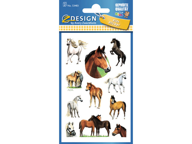 papieretiket Z-design Kinderpakket a 2 vel paarden