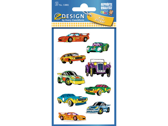 papieretiket Z-Design Kinderverpakking a 3 vel auto's