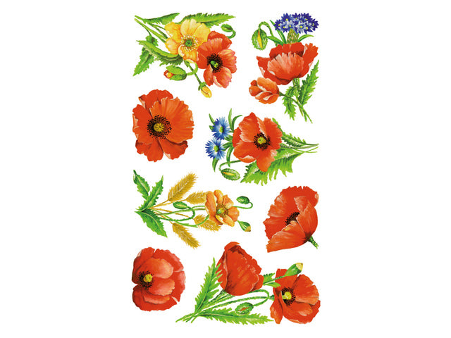 papieretiket Z-design Creative pakje a 3 vel papaver