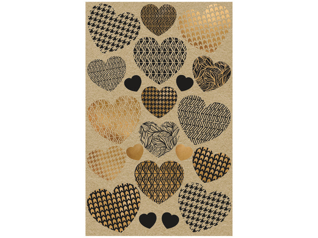 Papieretiket Z-design Creative pakje a 2 vel kraft hartjes