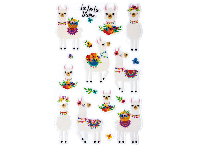 Glitter etiket Z-design Kinder alpaca's