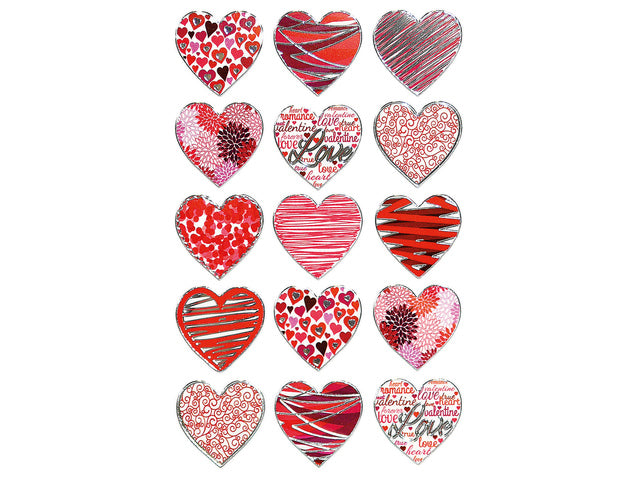 Effectfolie Z-design Creative pakje a 1 vel hartjes rood/ roze
