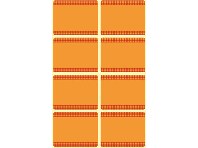 diepvriesetiket Z-design Home 36x28mm 40 etiketten oranje
