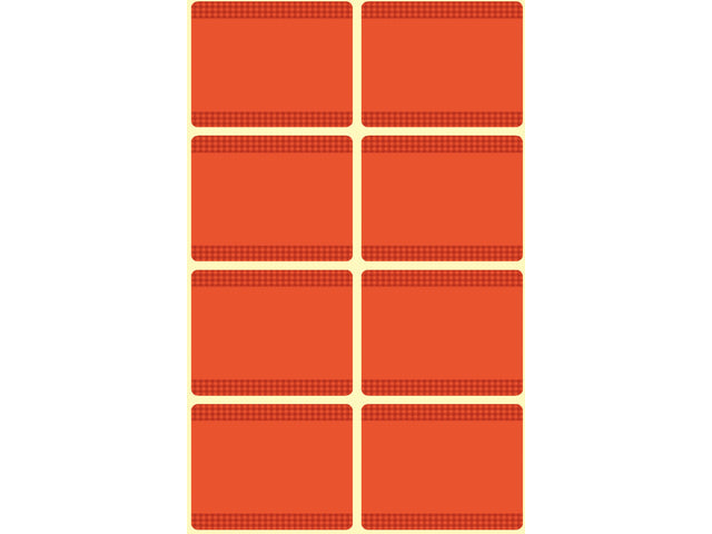 diepvriesetiket Z-design Home 36x28mm 40 etiketten rood