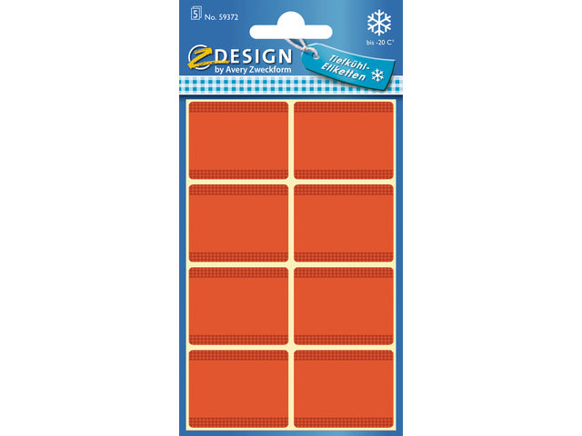 diepvriesetiket Z-design Home 36x28mm 40 etiketten rood