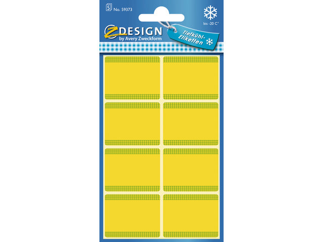 diepvriesetiket Z-design Home 36x28mm 40 etiketten geel