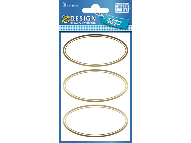 huishoudetiket Z-design Thuispakket a 2 vel goud