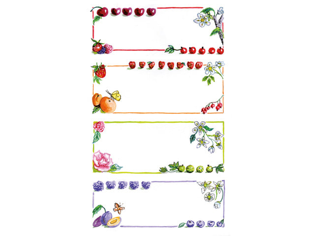 huishoudetiket Z-design Home pakje a 3 vel kader zacht fruit