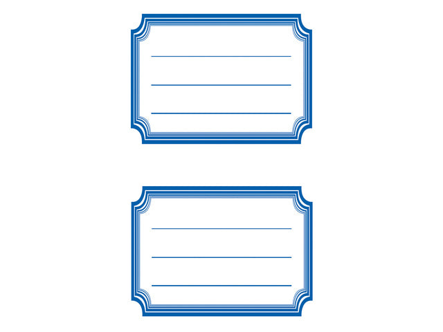 boeketiket Z-design Schoolpakket a 6 vel kader blauw