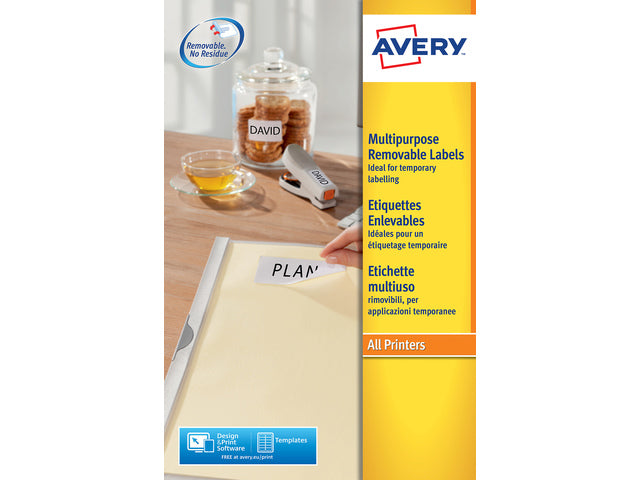 Etikett Avery ILK 99,1 x 42,3 mm mit NP 25 Vel, 12 Etiketten pro Vel