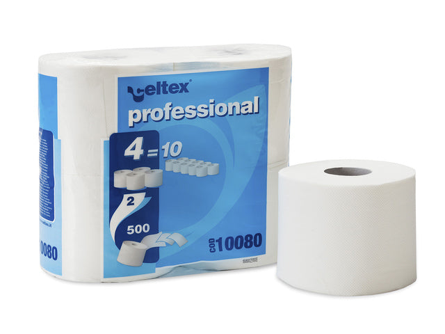 Toiletpapier Celtex Professional Blauw 2-laags wit 500 vel 40 rol (10x4)