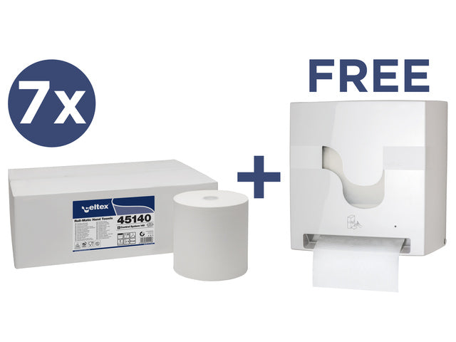 Voordeelbundel Celtex handdoekpapier met gratis Megamini E-Control dispenser