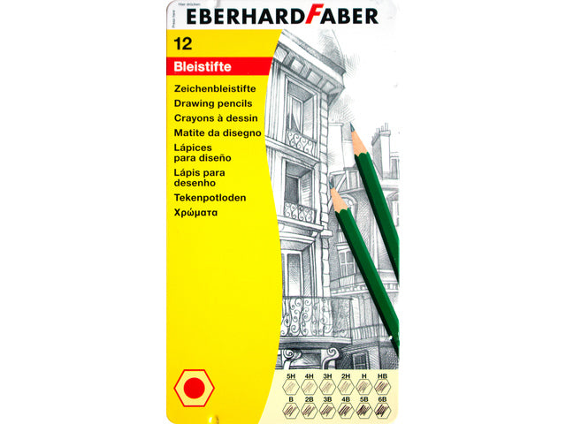 Potlood Eberhard Faber bliketui 12st. 12 hardegraden