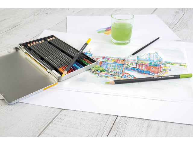Aquarelpotlood Eberhard Faber Artist Color Metaaletui a 12 Stück