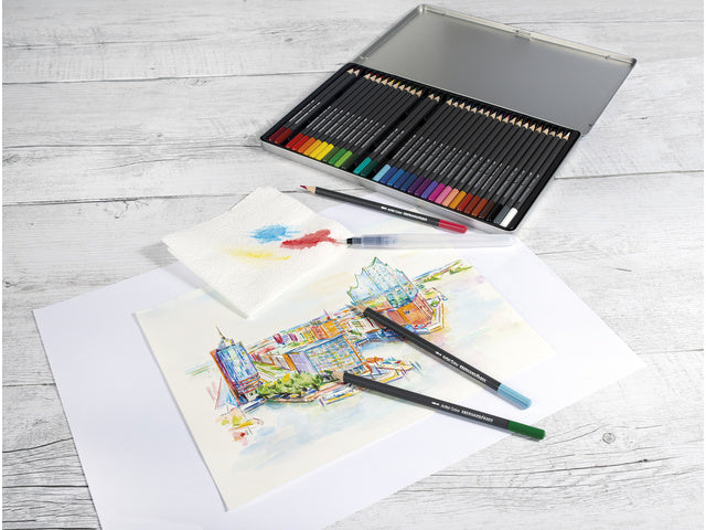 Aquarelpotlood Eberhard Faber Artist Color Metalletui mit 36 ​​Stück