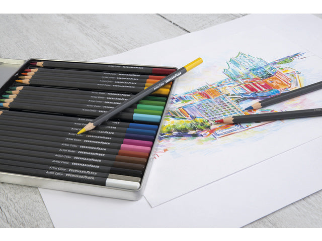 kleurpotloden Eberhard Faber Artist Colour metaaletui a 24 stuks