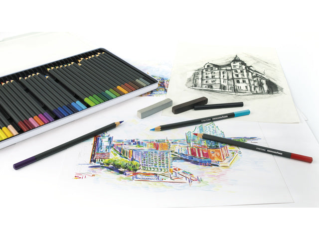 Kleurpotloden Eberhard Faber Artist Colour metaaletui a 48 stuks