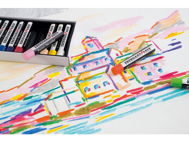 Oliepastelkrijt Eberhard Faber Artist Colour 11mm doos a 12 st assorti