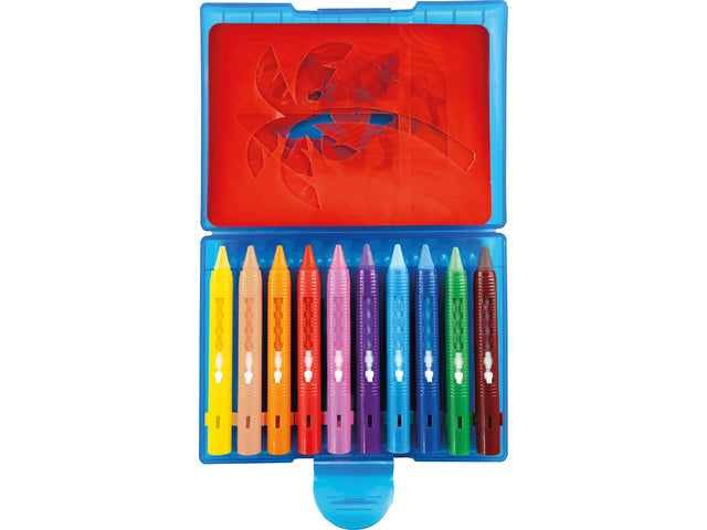 Badkrijt Eberhard Faber 10 stuks in bewaardoos incl. 5 patronen